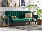 Sofa Bed VIMMERBY Velvet Emerald Green 3 Seater