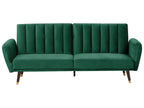 Sofa Bed VIMMERBY Velvet Emerald Green 3 Seater
