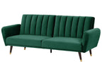 Sofa Bed VIMMERBY Velvet Emerald Green 3 Seater
