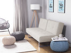 Sofa Bed DUBLIN Fabric Light Beige 3 Seater