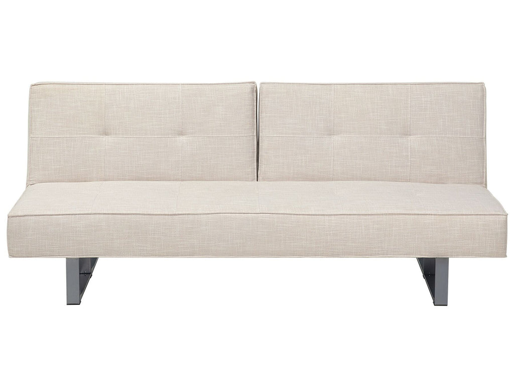 Sofa Bed DUBLIN Fabric Light Beige 3 Seater