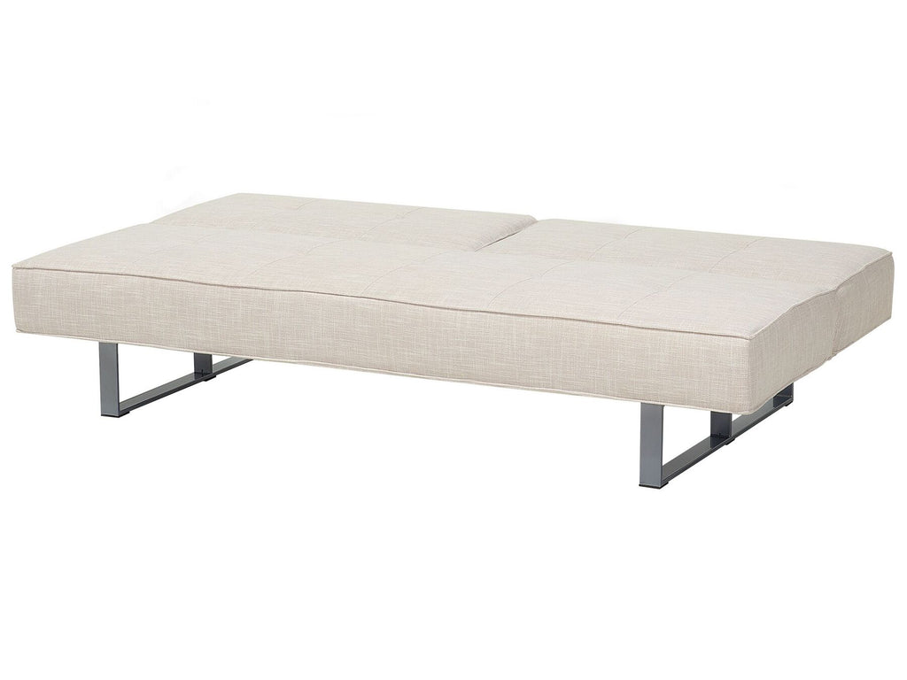 Sofa Bed DUBLIN Fabric Light Beige 3 Seater