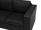 2 Seater Leather Sofa Black HELSINKI