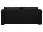 3 Seater Leather Sofa Black HELSINKI