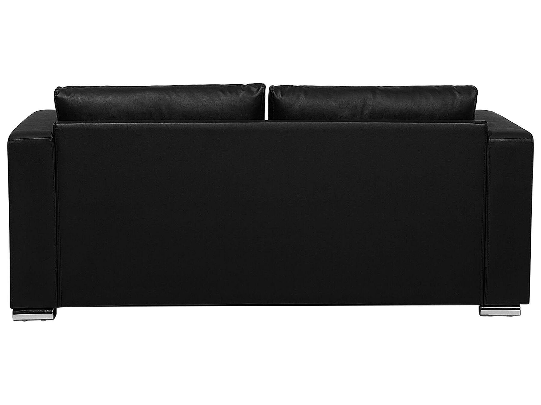 3 Seater Leather Sofa Black HELSINKI
