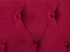 3 Seater Velvet Fabric Sofa Red CHESTERFIELD