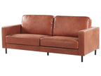 3 Seater Faux Leather Golden Brown SAVALEN