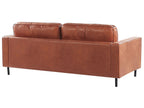 3 Seater Faux Leather Golden Brown SAVALEN