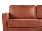 3 Seater Faux Leather Golden Brown SAVALEN