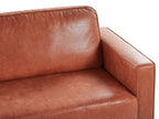 3 Seater Faux Leather Golden Brown SAVALEN