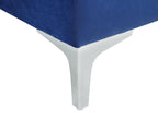 Corner Sofa TIMRA Velvet Navy Blue 3 Seater Left Hand