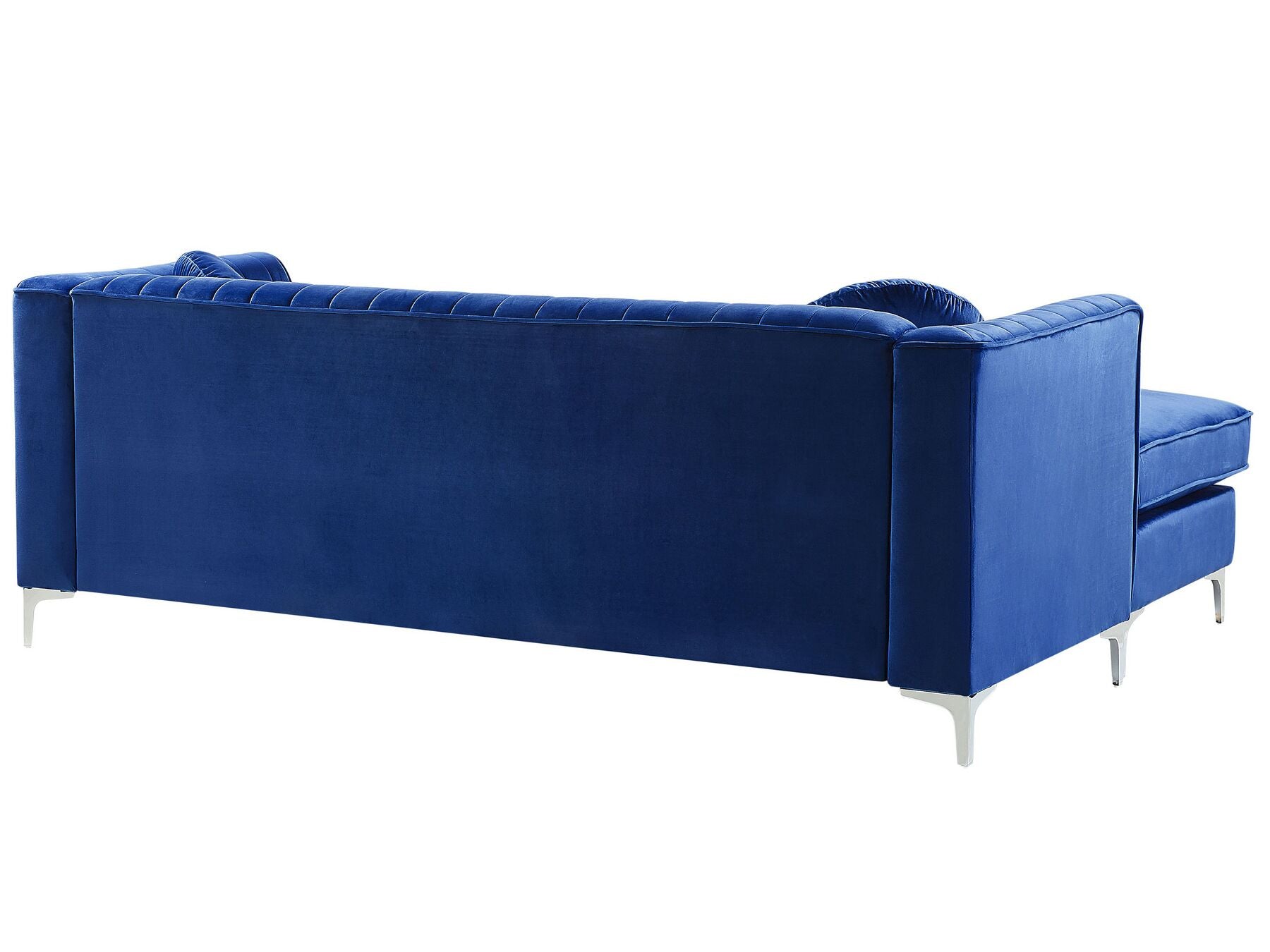 Corner Sofa TIMRA Velvet Navy Blue 3 Seater Right Hand