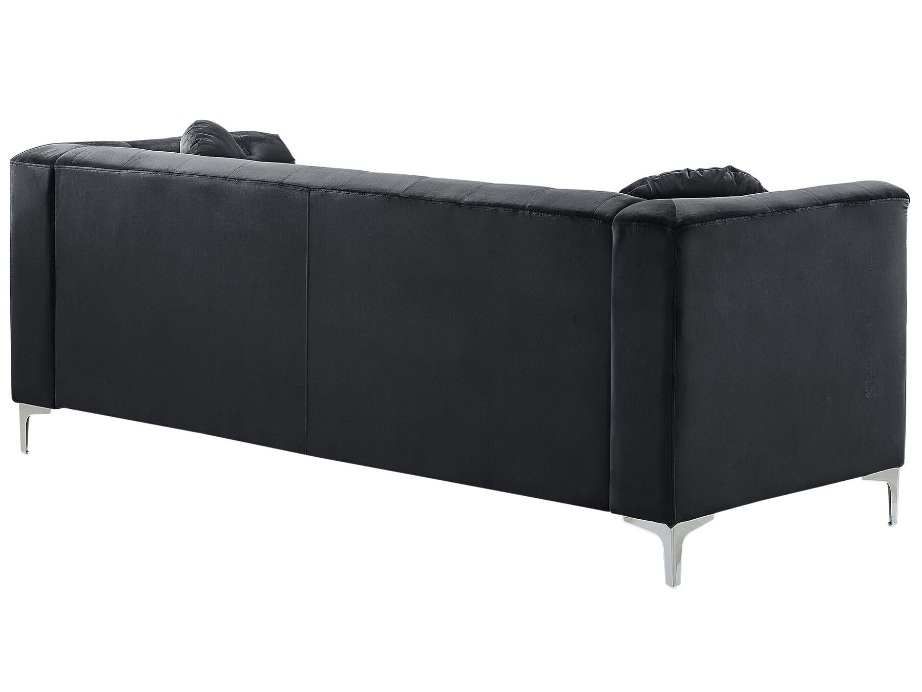 Corner Sofa FLEN Velvet Black 3 Seater Left Hand