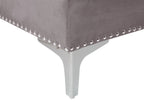 Corner Sofa FLEN Velvet Grey 3 Seater Left Hand