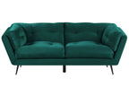 3 Seater Velvet Sofa Green LENVIK