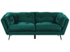 3 Seater Velvet Sofa Green