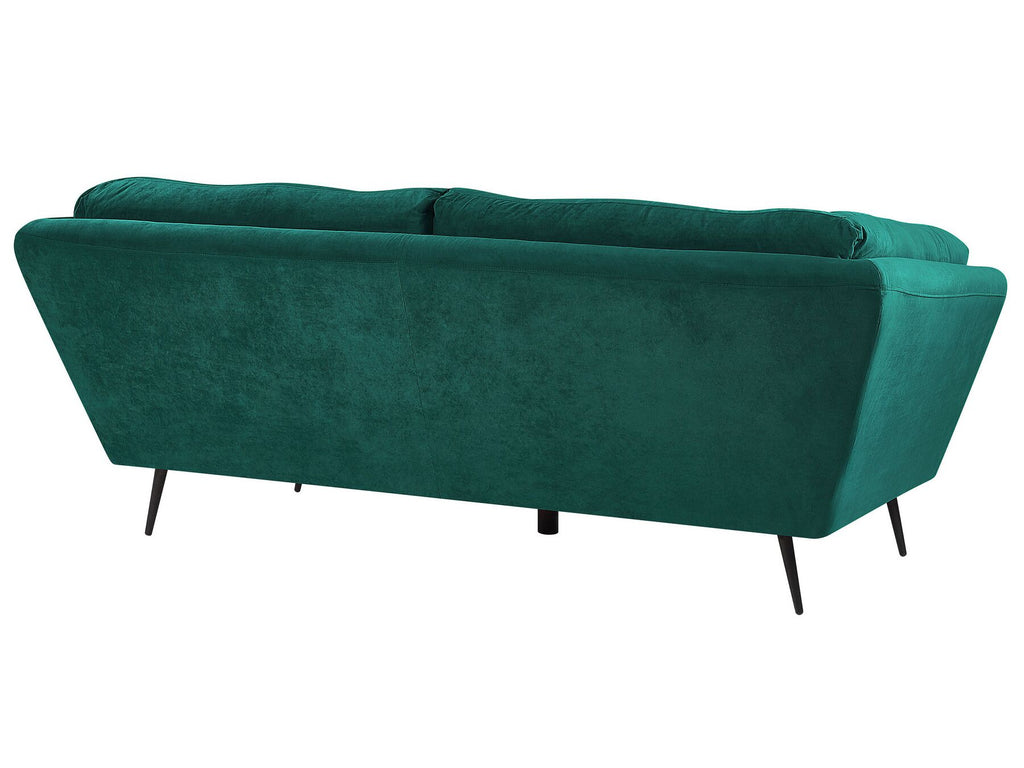 3 Seater Velvet Sofa Green LENVIK