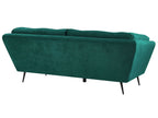 3 Seater Velvet Sofa Green LENVIK