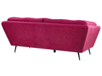 3 Seater Velvet Sofa Burgundy LENVIK