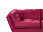 3 Seater Velvet Sofa Burgundy LENVIK