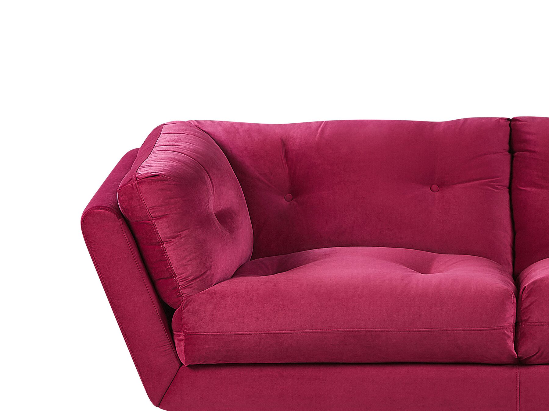 3 Seater Velvet Sofa Burgundy LENVIK