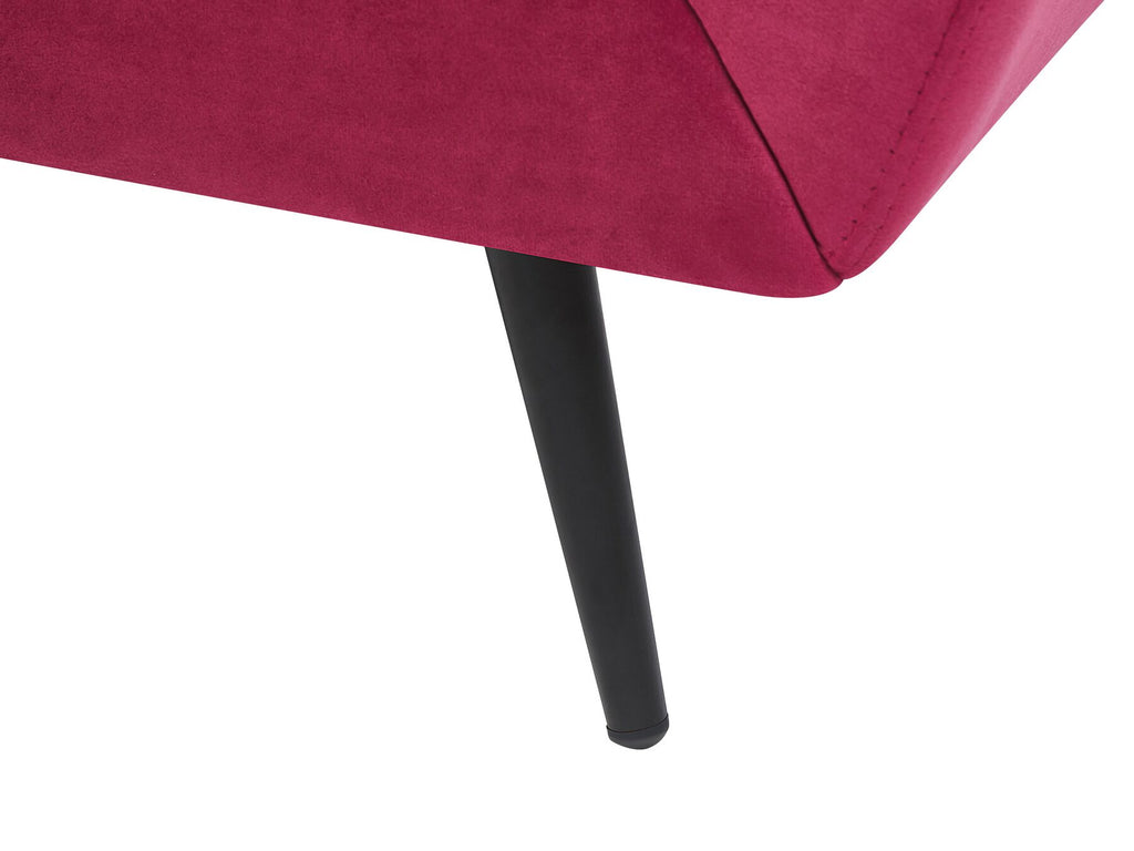 3 Seater Velvet Sofa Burgundy LENVIK