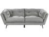 3 Seater Velvet Sofa Grey