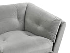 3 Seater Velvet Sofa Grey LENVIK