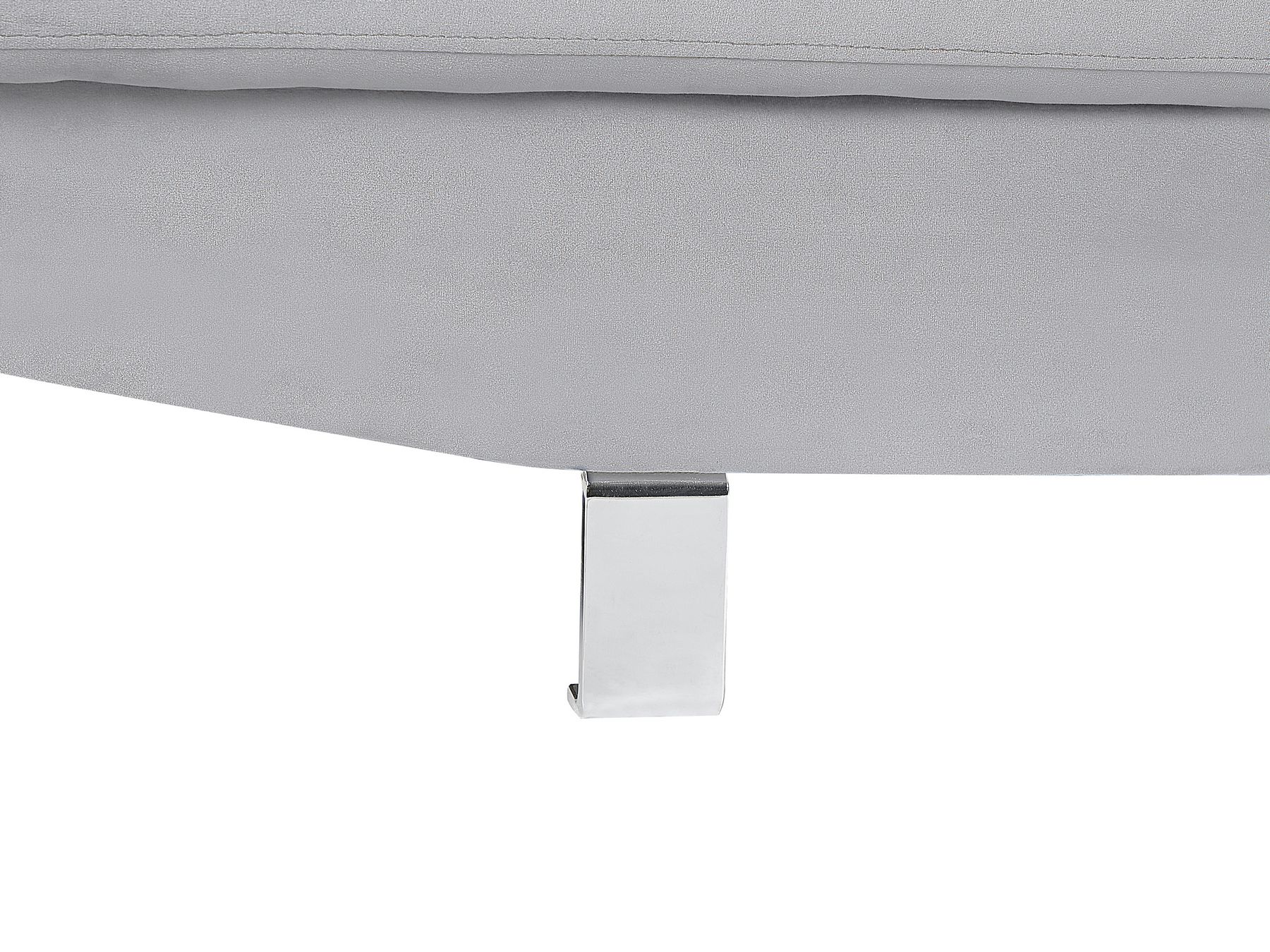 Corner Sofa NORREA Velvet Grey 5 Seater Left Hand