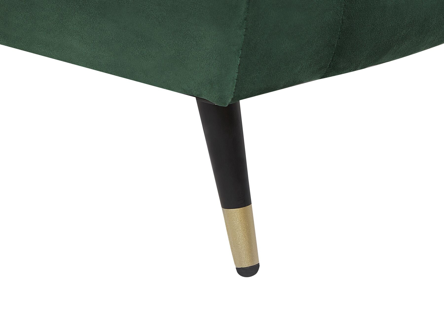 3 Seater Velvet Fabric Sofa Green SLETTA
