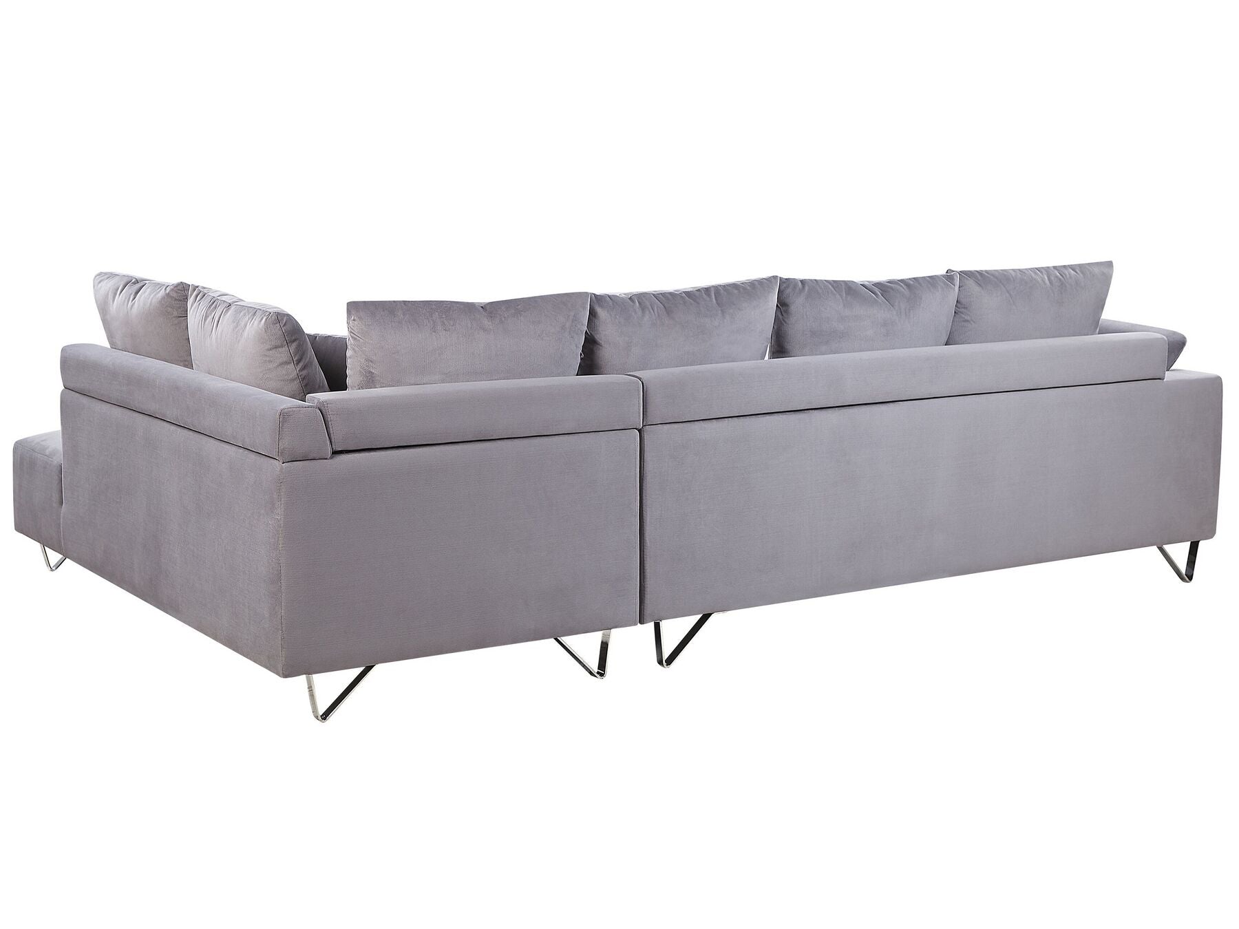 Corner Sofa LUNNER Corduroy Grey 4 Seater Left Hand
