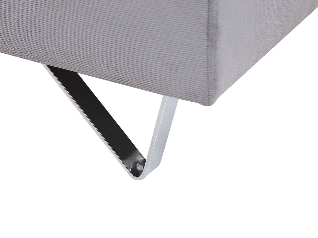 Corner Sofa LUNNER Corduroy Grey 4 Seater Left Hand