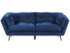 3 Seater Velvet Sofa Blue