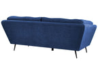 3 Seater Velvet Sofa Blue LENVIK