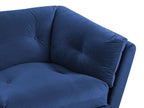 3 Seater Velvet Sofa Blue LENVIK