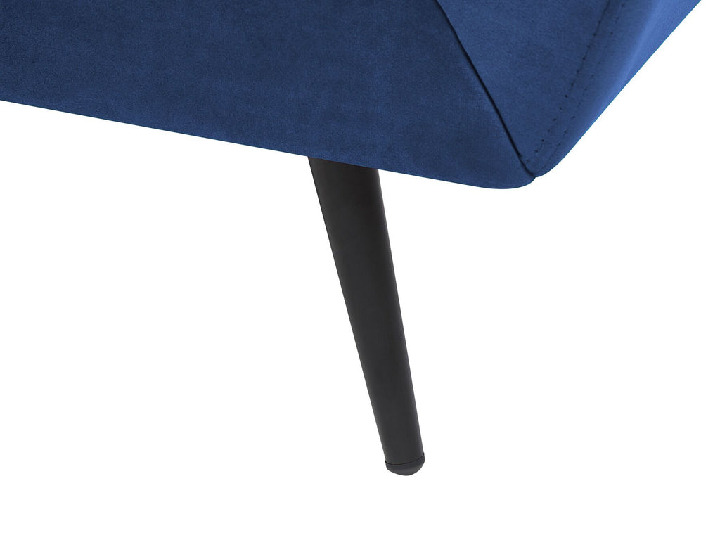 3 Seater Velvet Sofa Blue LENVIK
