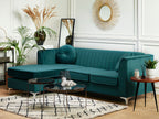 Corner Sofa TIMRA Velvet Green 3 Seater Right Hand