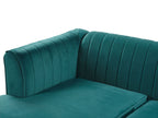 Corner Sofa TIMRA Velvet Green 3 Seater Right Hand