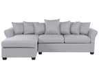 Corner Sofa VIKNA Fabric Light Grey 3 Seater Right Hand