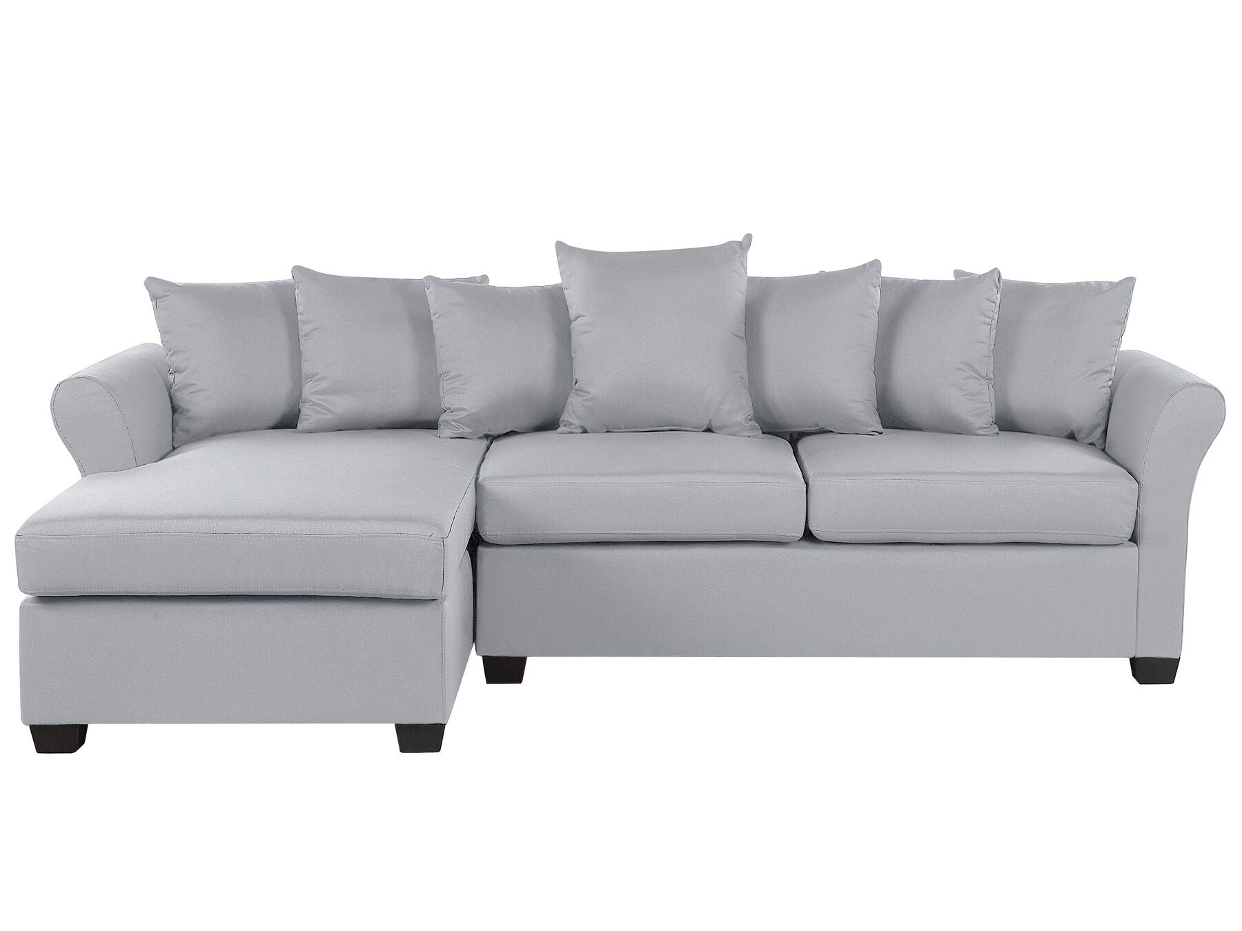 Corner Sofa VIKNA Fabric Light Grey 3 Seater Right Hand