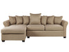 Corner Sofa Fabric Beige 3 Seater Right Hand