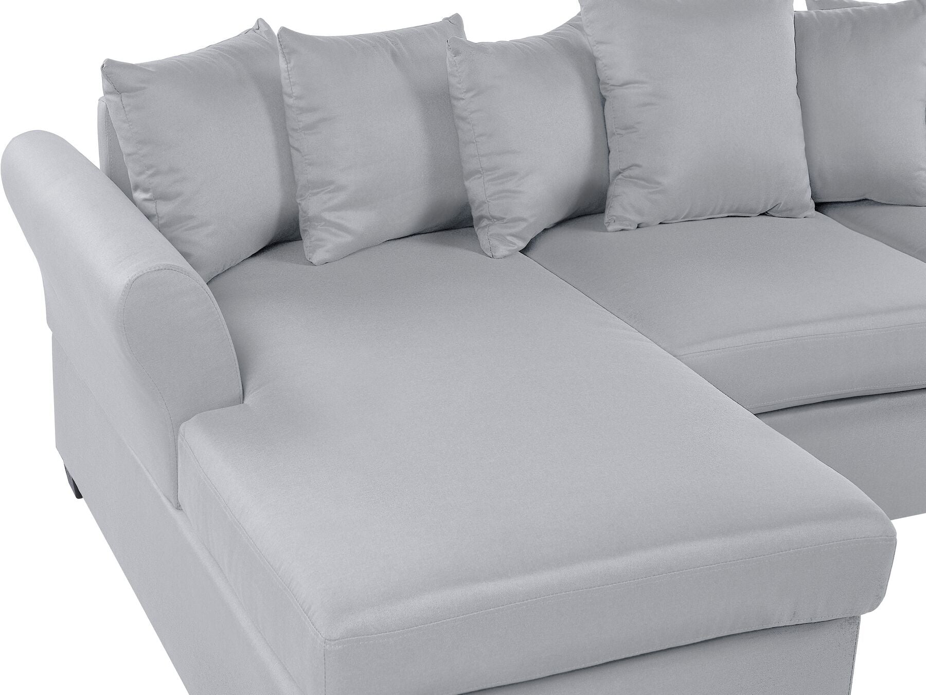Corner Sofa VIKNA Fabric Light Grey 3 Seater Right Hand