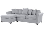 Corner Sofa VIKNA Fabric Light Grey 3 Seater Right Hand