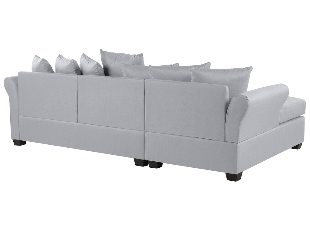 Corner Sofa VIKNA Fabric Light Grey 3 Seater Right Hand