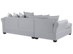 Corner Sofa VIKNA Fabric Light Grey 3 Seater Right Hand