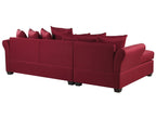 Right Hand Corner Sofa Dark Red VIKNA