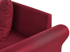 Right Hand Corner Sofa Dark Red VIKNA