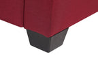 Right Hand Corner Sofa Dark Red VIKNA
