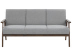 3 Seater Fabric Sofa Grey ASNES