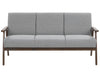 3 Seater Fabric Sofa Grey